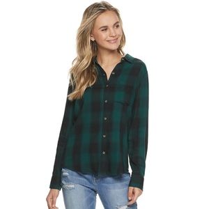 Juniors' button down front shirt from SO.